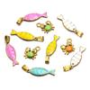 Breloque Poisson Crabe Rayé Or & Émail - Accessoires DIY pour Collier, Bracelet, Boucles d'Oreilles (2 Styles, Acier Inoxydable)