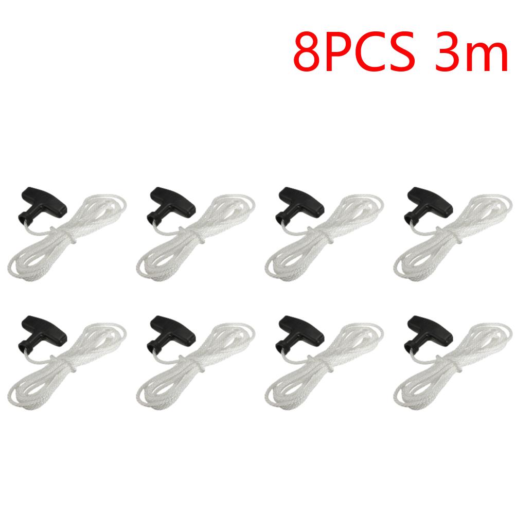 1.2m/3m Starter Pull Cord Rope with Pull Handle Petrol Engine Drawstring Universal Generator Pull Cord  Mower Accessories