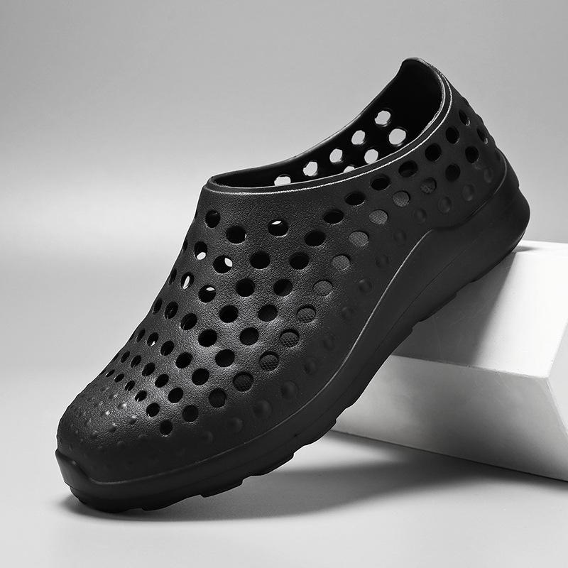 

Мужская и женская обувь больших размеров, повседневная модная обувь для спорта на открытом воздухе, нескользящая пляжная обувь, универсальные сандалии для весны и лета 44 чёрный