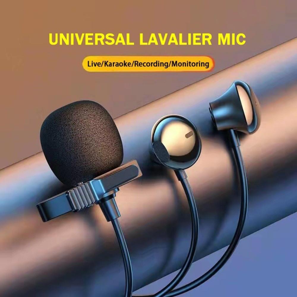 with Lavalier Mic Wired Earphone 3.5mm/TypeC Wired Headset Earpiece Earphones Phone/tablet/laptop