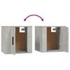 2 piece TV cabinet set concrete grey particleboard