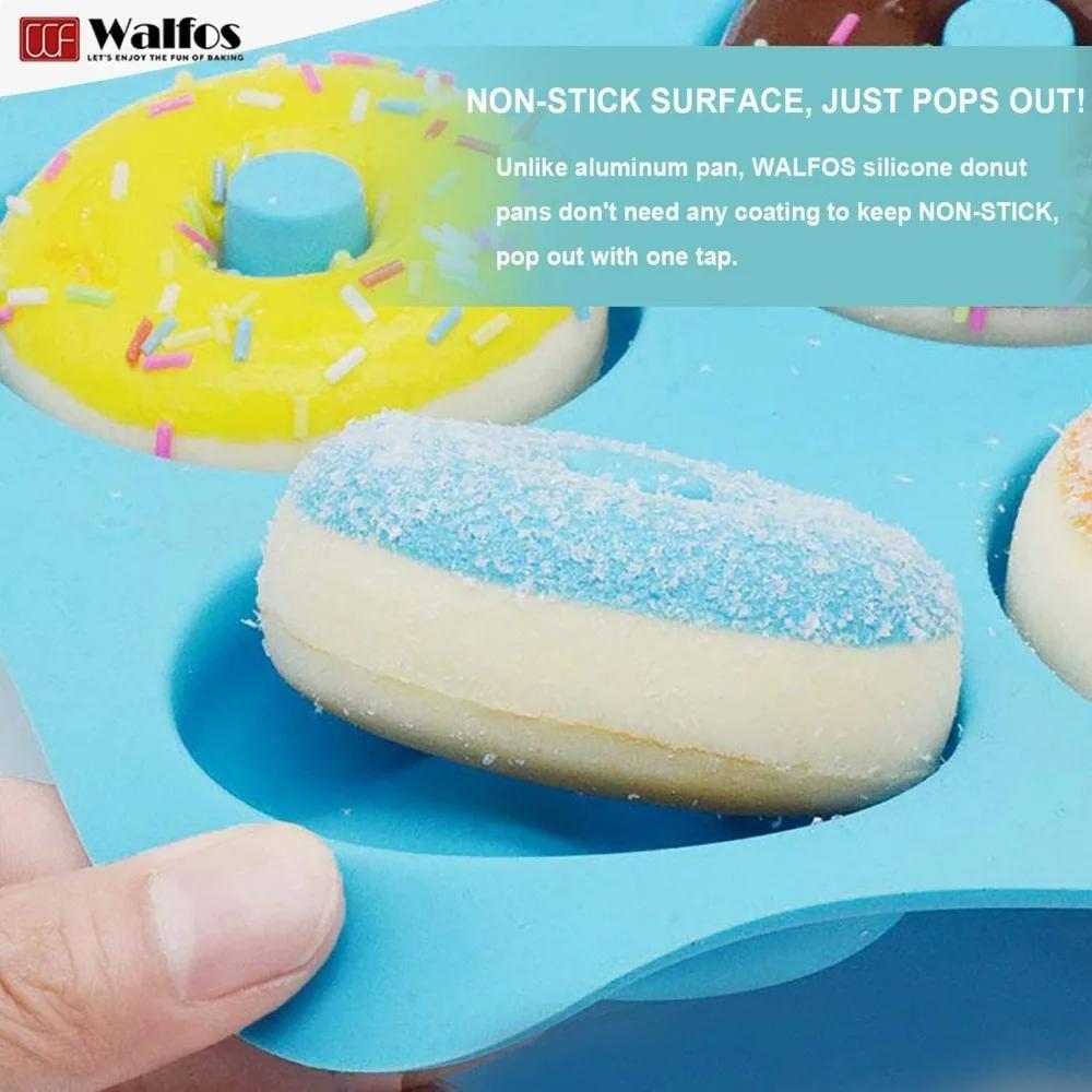 6 Holes Silicone Donut Mold Bagel Pan Non Stick Baking Heat Resistance Mini Cupcake Mould Doughnut Maker Pan Baking Tool