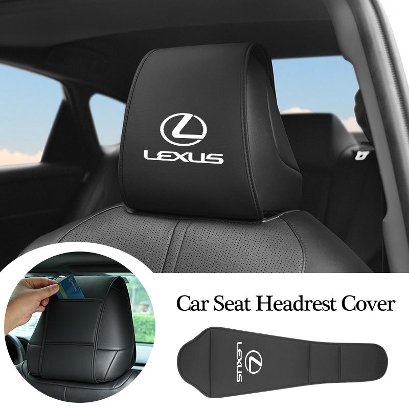 CKU5 Car Seat Headrest Cover Leather Neck Pillow Protector Interior For Lexus UX250h RX450h CT200h RX400h NX300h RX350 RX300 GX47