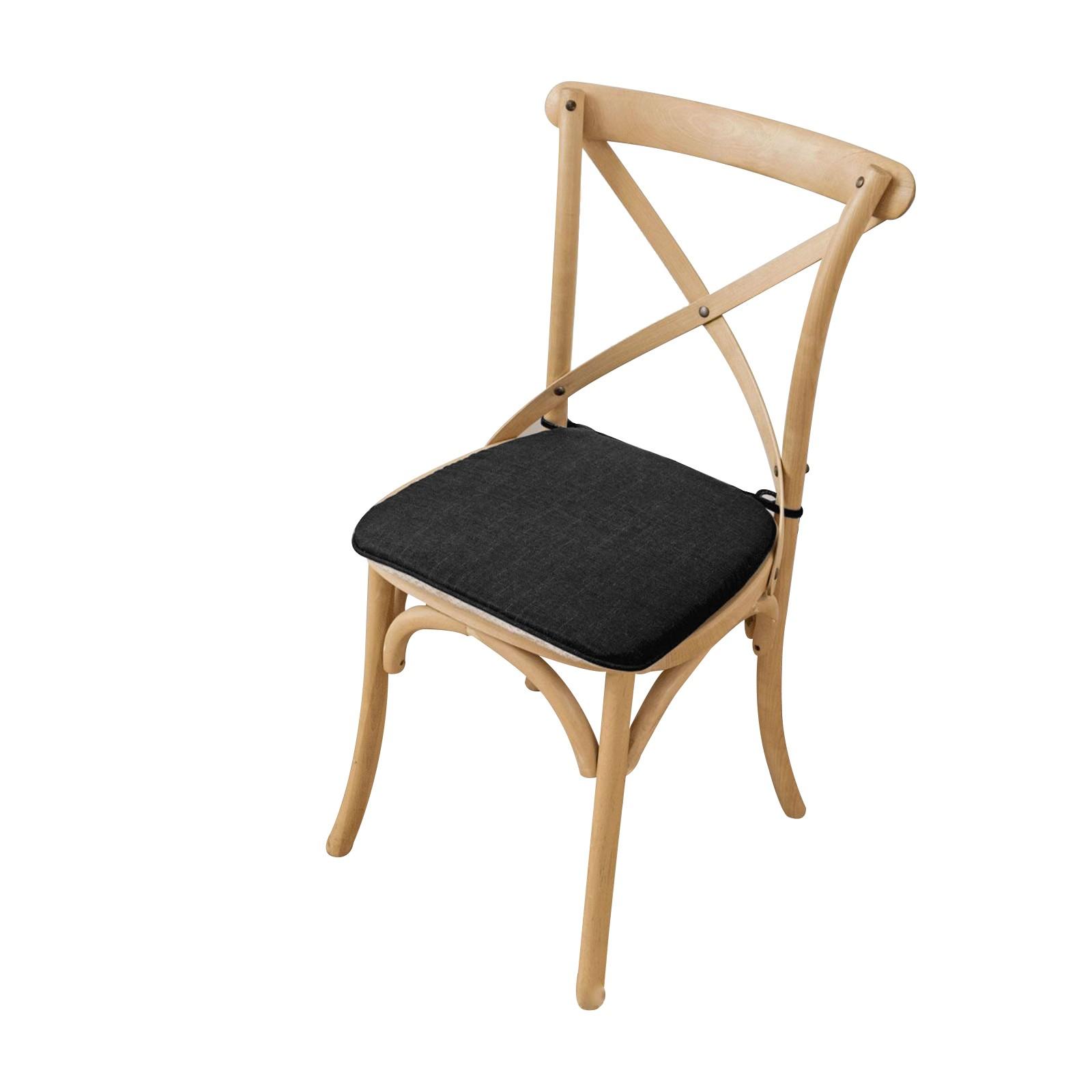 

Cotton Sponge Cushion Dining Chair Thickened Can Be Disassembled And Washed Non- Horseshoe Shape S чёрный