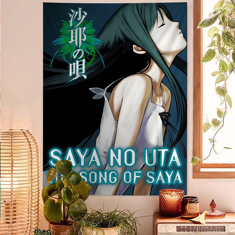 Ssaya No Uta The Song Of Saya Colorful Tapestry Wall Hanging Hanging Tarot Hippie Wall Rugs Dorm Wall Art Decor