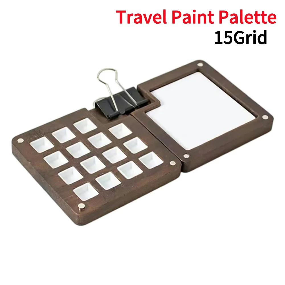 Mini Portable Watercolor Palette Set Watercolor Sketch Book with Binder Clips Portable Watercolor Travel Set for Travel Drawing