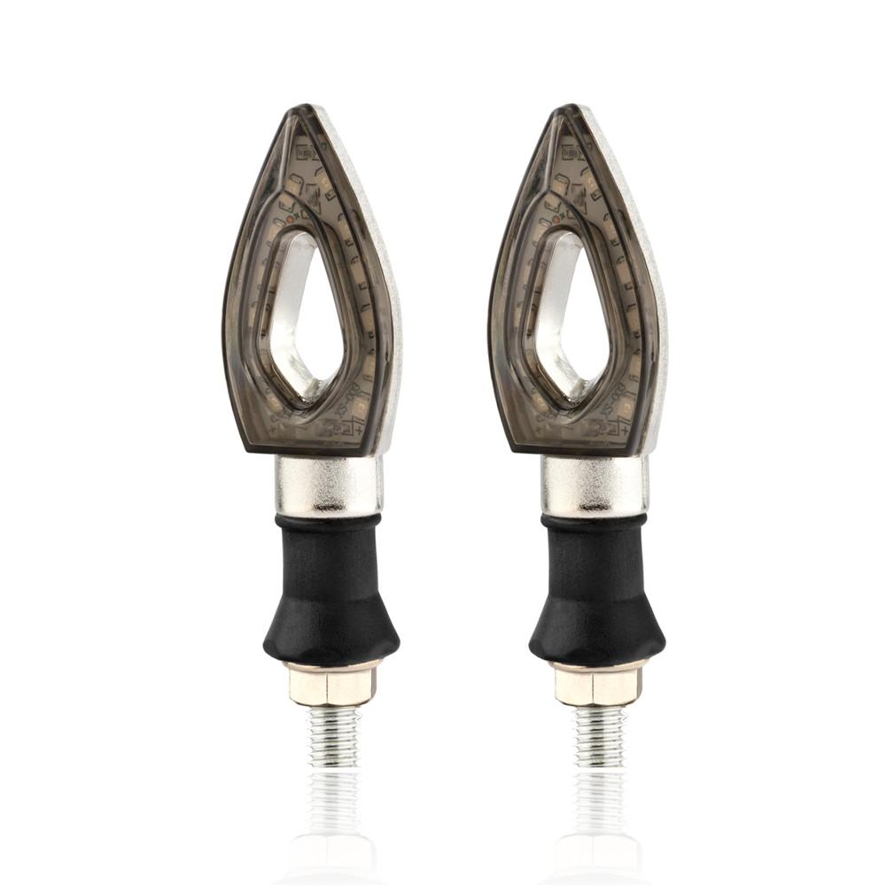 

2 шт. Универсальные указатели поворота для мотоцикла, 12 В, задний фонарь, водонепроницаемая индикаторная лампа, задние фонари для скутеров серебряный