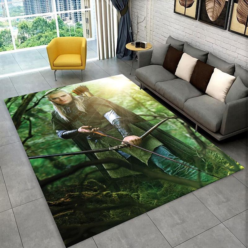 

Classic L-Lord of The Rings H-Hobbit Carpet Rug for Bedroom Living Room Sofa Playroom Doormat Home Decor,Kid Area Rug Non-slip 40x60cm