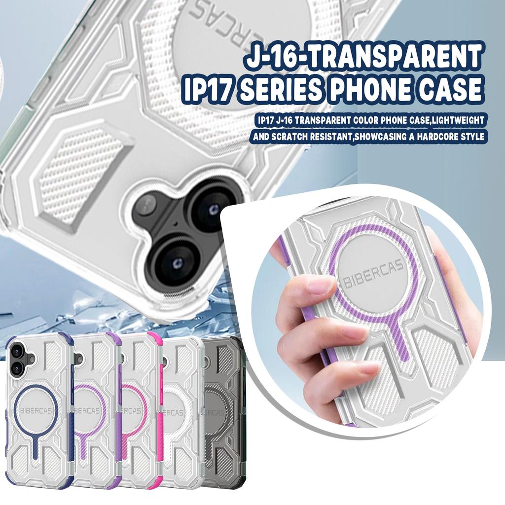 BIBERCAS New Mobile Phone Case With Magnetic Suction And Four-sided,military-grade Anti-drop Mobile Phone Protective Case With Carbon Fiber Texture