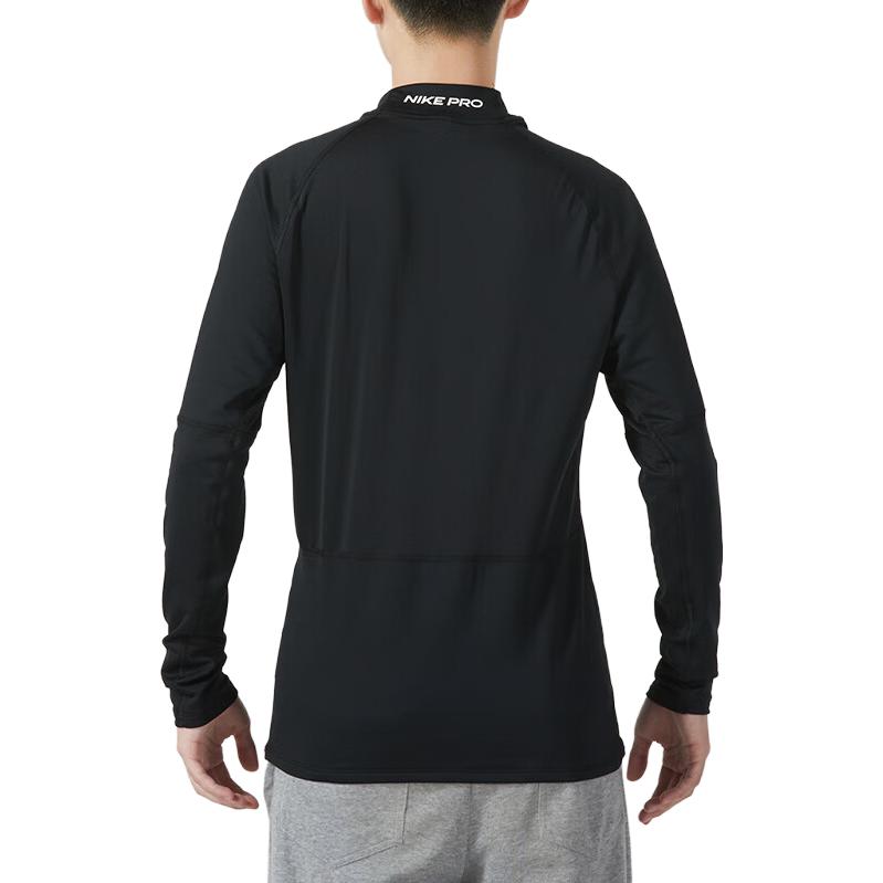 Nike T Shirts Men's Black Half Turtleneck Moderate Straight Fit FB8516-010