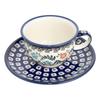 Zaklady Ceramiczne Boleslawiec Ceramic Cup Boleslawiec/Zaklady & Saucer-1145 (Polish Pottery)