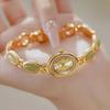 Vintage Women's Watches Elegant Fashion Jade Jewelry Bracelets High Quality Gold Wristwatch Retro Quartz Ladies Dress Watches