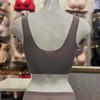 Premium Eyelet Grey No Wire Running Bra Panty Set Tfwbr141gy