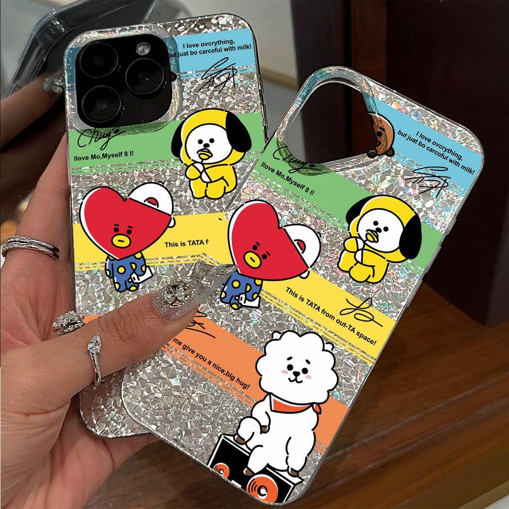 Case for iphone Air 14 16 Plus XR 13 17 Pro 15 18 Pro Max 12 XS Max 11 Cartoon Characters and Texts Shattered Airbag Shockproof Cover