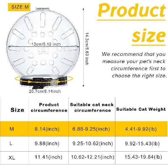 Cat Muzzle Helmet Cat Mouth Cover Helmet Pet Grooming Muzzle Kitten Adjustable Hood Transparent Breathable Dog Face Mask Grooming Mask for Dog Pet