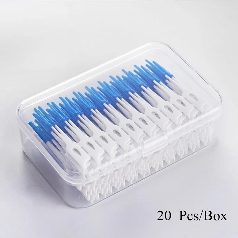 Soft Gum Interdental Brush I Straight Interdental Brush Orthodontic Cleaning Interdental Disposable Toothpick Brush Oral Care