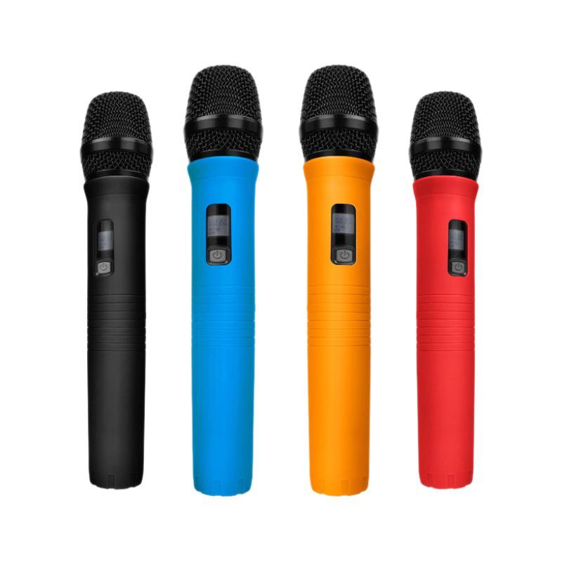 1 Set Rubber Handle Cover Wireless Microphones Handle Sleeve For Ktv Singers Rubber Antidrop Protective Cover