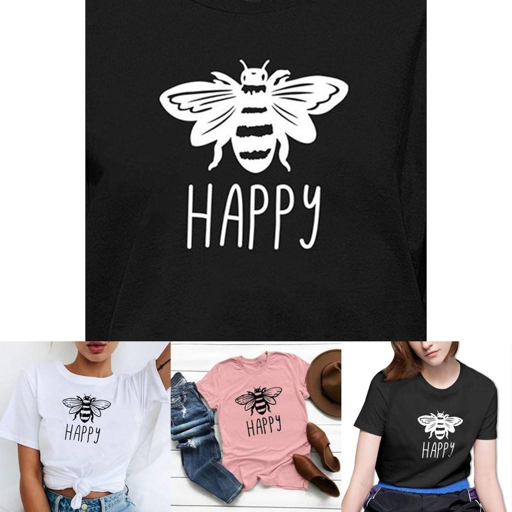 Women Graphic Bee Print T Shirts Cute Soft Loose Fit Summer Casual Tee Sizes S 5xl