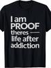 Comfortable Crew Neck, Drug Rehabilitation Gift, Drug Abuse Awareness T-Shirt, White Printed Inspirational Design, Suita