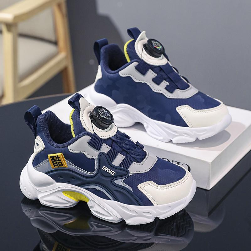 Zimowe Sneakersy Dziecięce Bawełniane Buty Sneakersy PU Wodoodporne Krótki Polar Ciepłe Ultralekkie Chłopięce Śniegowce