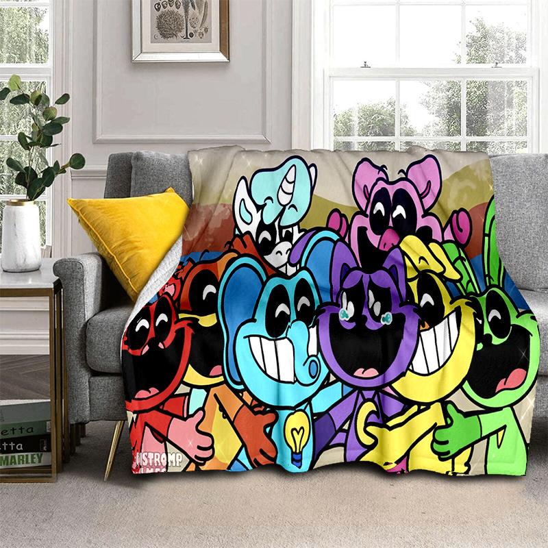 Cartoon S-Smiling C-Critters Catnap Craftycorn Soft Plush Blanket,Flannel Throw Blanket for Living Room Bedroom Bed Sofa Cover