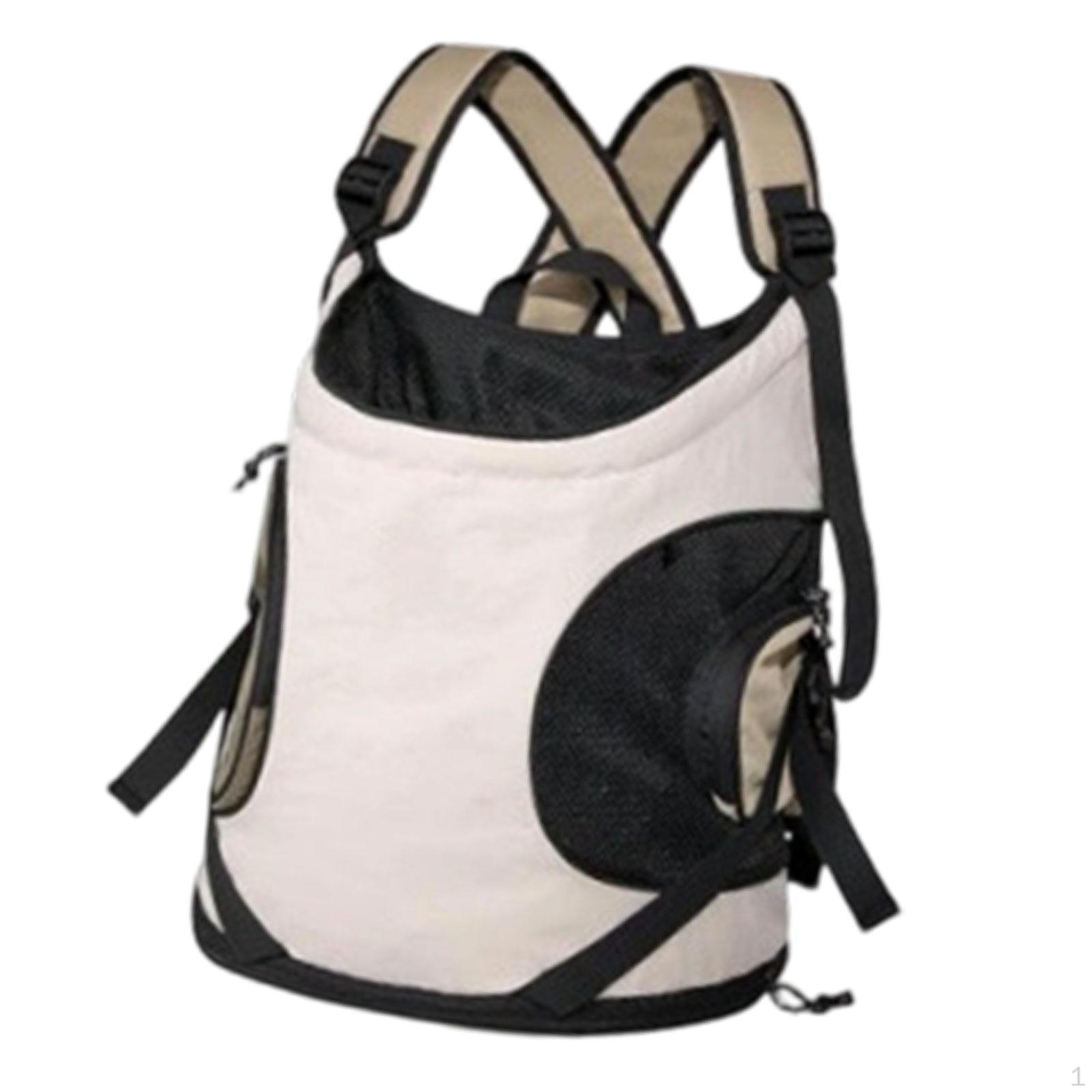 

Pet Carrier Backpack Portable Breathable Novelty Ventilated Carrying Bag black кремовый