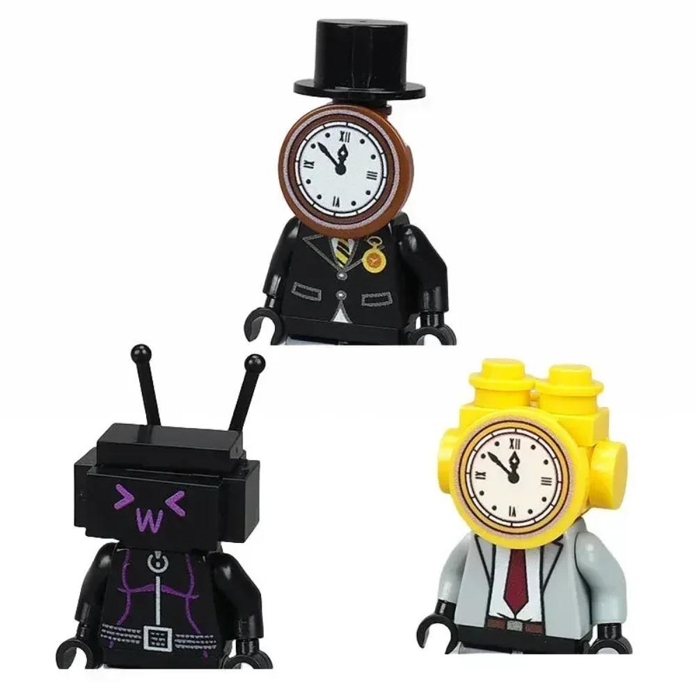 Mini Skibidi Toilet Man Figure Anime Block Toys TvMan Plus Titan Cameraman Speakerman Bricks Model Toy Kid Birthday Gifts