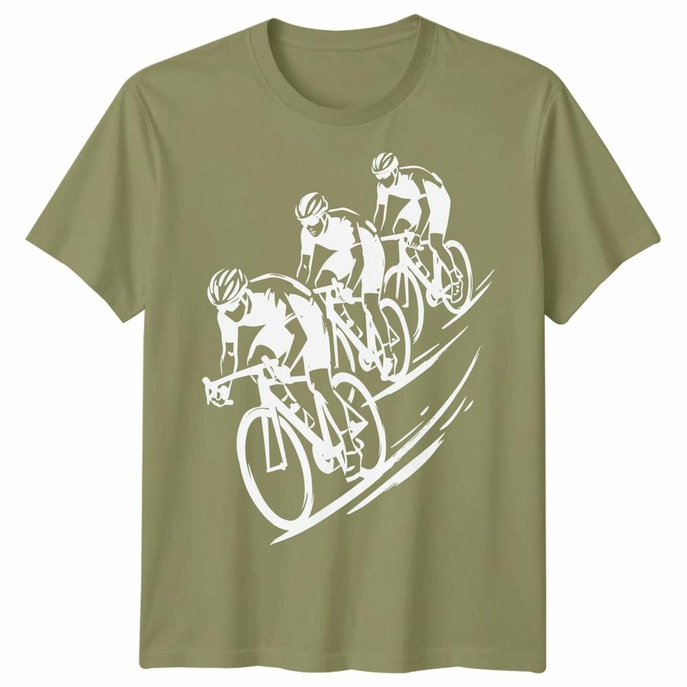 3 Cyclists Unisex T Shirt Cycling Bike Rider Cycle Gift Idea Graphic Tee