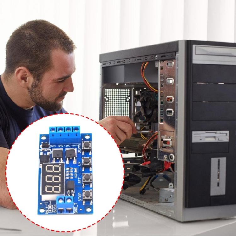 400W Highly Power Triggering Cycle Delay Timer Switching Double MOS Delay Circuit Board OP CL LOP Mode For Industrial Use