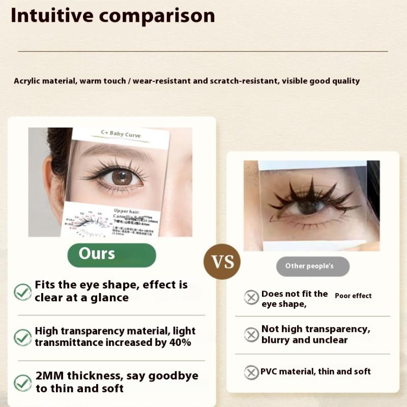 1pcs Professional Try-On Effect Lashes Style Display Board False Lash Trial Card Kit Lash Extensions Supplies Fake Lash Card