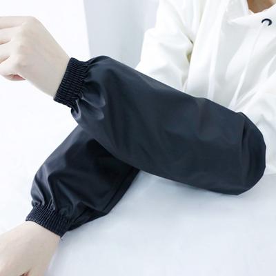 1 Pair Arm Sleeves Imitation Leather Waterproof Oil-Proof Arm Sleeves 40cm Long Elbow Protection Kitchen Garden Cleaning Sleeves