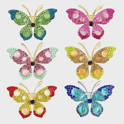 Strass-Schmetterlingsbrosche: Elegante Modeanstecknadel für Mäntel und Korsagen