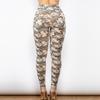 Melody Leggings de Cintura Alta com Controlo de Barriga para Mulheres Camuflado Areia Calças Desportivas de Treino para Meninas