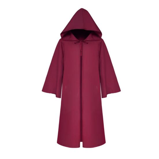 Erwachsene Kinder Volltonfarbe Kapuzen Hexe Vampir Umhang Halloween Maskerade Umhang