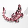 Alloy Brooch Sparkling Rhinestones Inlaid Animal Design Collar Pin Non-Fading Bright Drip Technology Clothing Pin Wedding Christmas Accessories