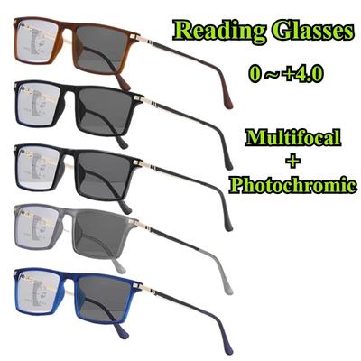 Multifocal + Photochromic Reading Glasses Eyewear For Men Women Progressive Long Distance Dual-Use 0 1.0 1.5 2.0 2.5 3.0 3.5 4.0