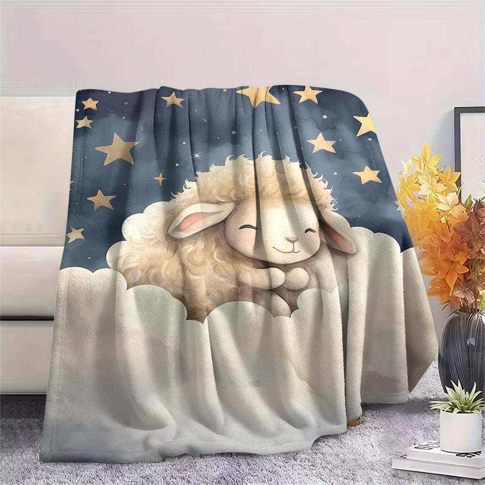 Animals in Dreams Print Flannel Blanket, High quality Comfortable for All Seasons, Home Decor, Warmth and Comfort, Perfect for Christmas Gifts