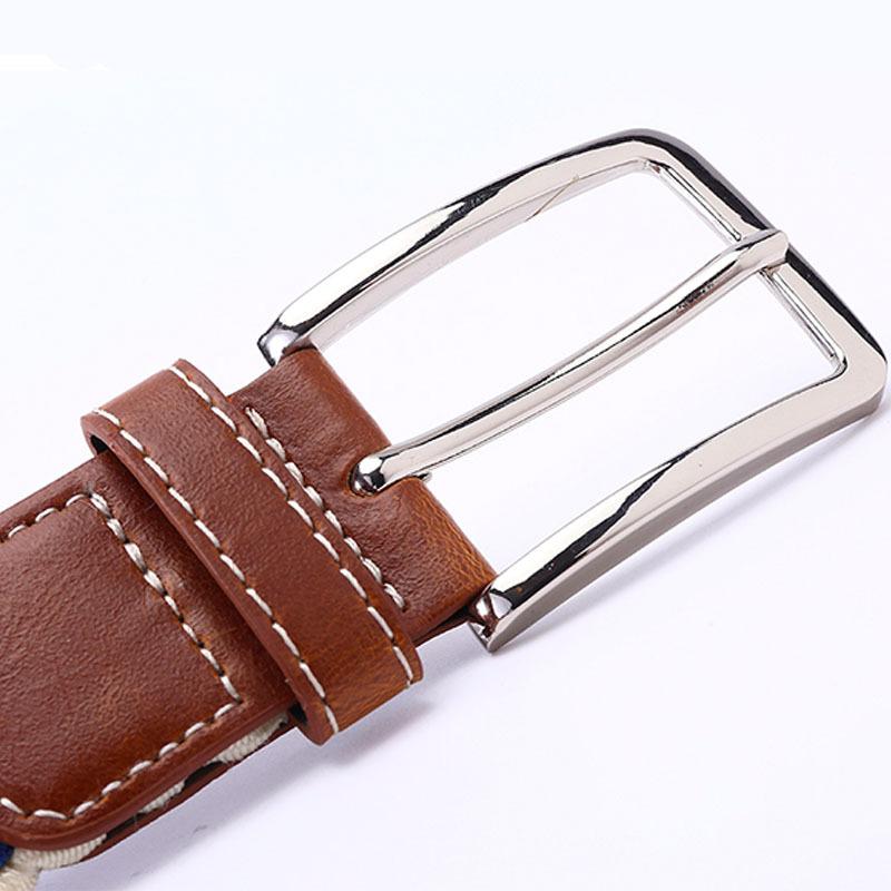 Belt Unisex Nylon Rubber Band Braided Belt Elastic Belt Pin Buckle Jeans Belt Tide