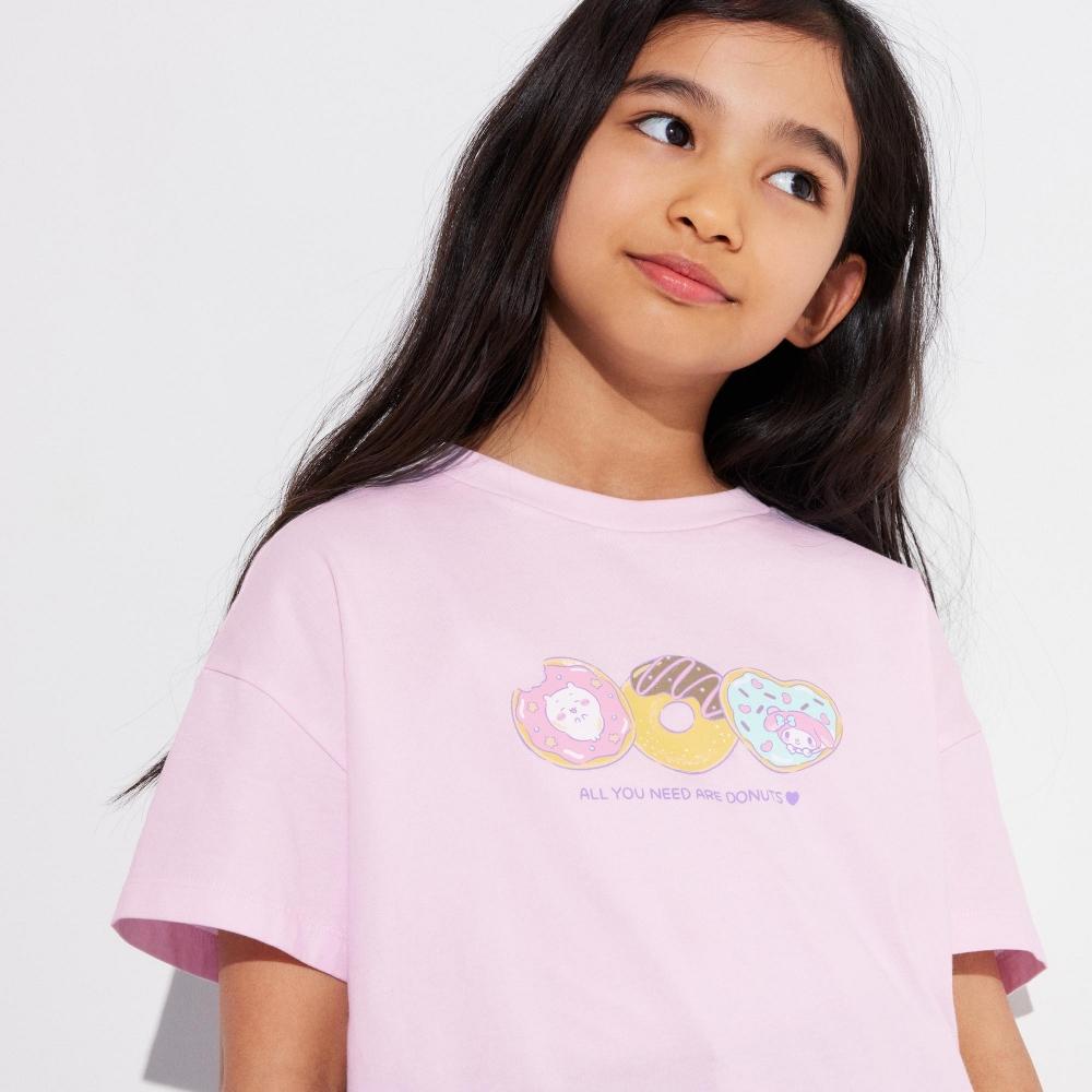 

UNIQLO GIRLS CHIIKAWA SANRIO UT графическая футболка с коротким рукавом B