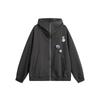 Unisex Oversized Hooded Zip-Up Sweatshirt With Embroidered Patch Loose Fit Cotton Blend Casual Wear