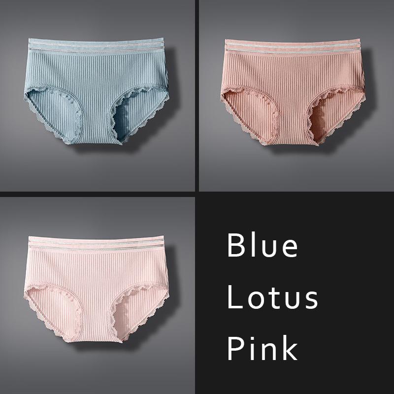 DULASI Sexy Cotton Crotch Panties Mid-Rise Waist Pantie No Trace Comfortable Breathable Underware