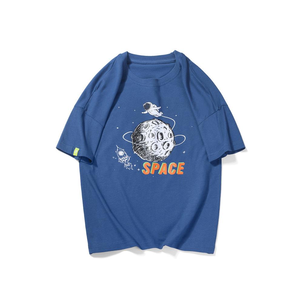 Summer Children's Korean Version of the New Boy Short Sleeves CuHK Children Off Shoulder Loose Fashion T Shirt Short Sleeves for Children