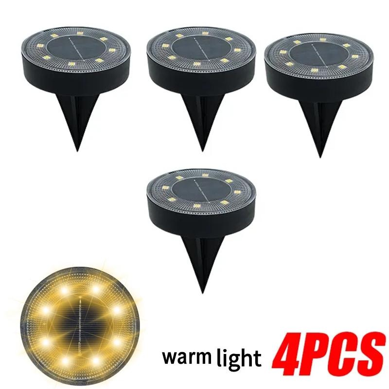 1-4PCS LED Outdoor Solar Power Floor Lamps Waterproof Underground Lamps for Lawn Decoration Garden Courtyar Decoration Lamp