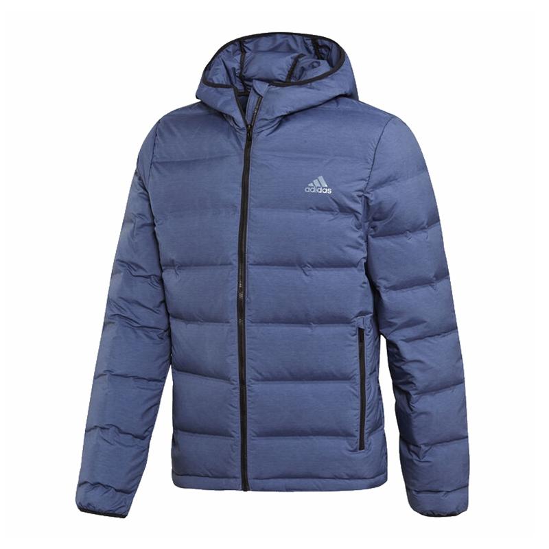 Adidas Down Jackets Men s Blue Hooded Moderate DZ6257 S(175/92A)