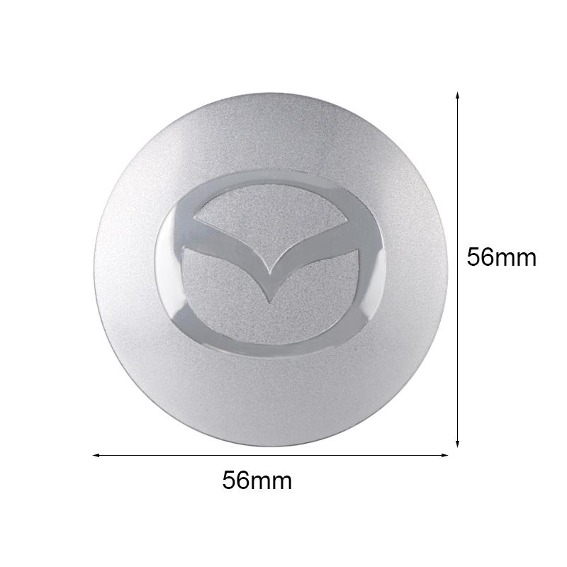 4Pcs Car Styling Tire Center Hub Cap Badge Sticker Accessories For Mazda 2 3 4 5 MS CX5 CX30 CX60 CX9 MX3 MX5 Axela Demio Atenza