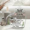 Heart-Shaped Keepsake with Mother'S Message - "To My Son, Never Forget How Much I Love You" - Perfect Gift for Christmas, Thanksgiving, Mother'S Day,