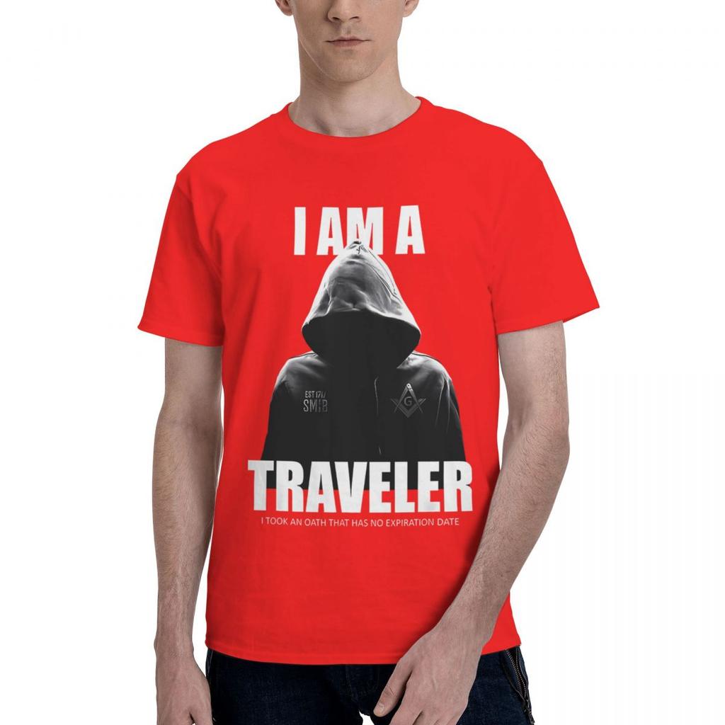 I Am A Traveler SMIB Freemason 100 Cotton Casual Breathable Confortable Kawaii Funny TShirt For Men Funny Gift
