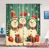 2pcs,Curtains Cute Snowman Christmas Holiday_c (2) Popular Curtain Fabric Versatile Fabric Curtains Room Decor Use for Bedroom,