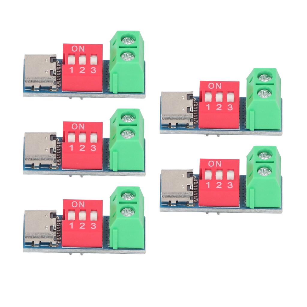 5 Stück Trigger Board Modul USB Typ C auf 5V 9V 12V 20V High Speed PD QC Decoy Wechsel Board Modul
