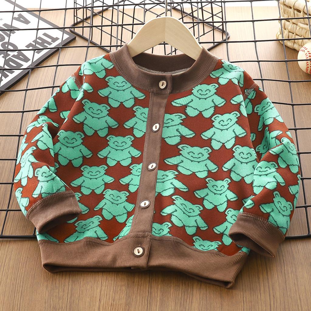 Girls' Sweater Thickened Autumn Winter Fashionable Western Style Children's Knitted Sweater Girls' Top Sweet and Cute